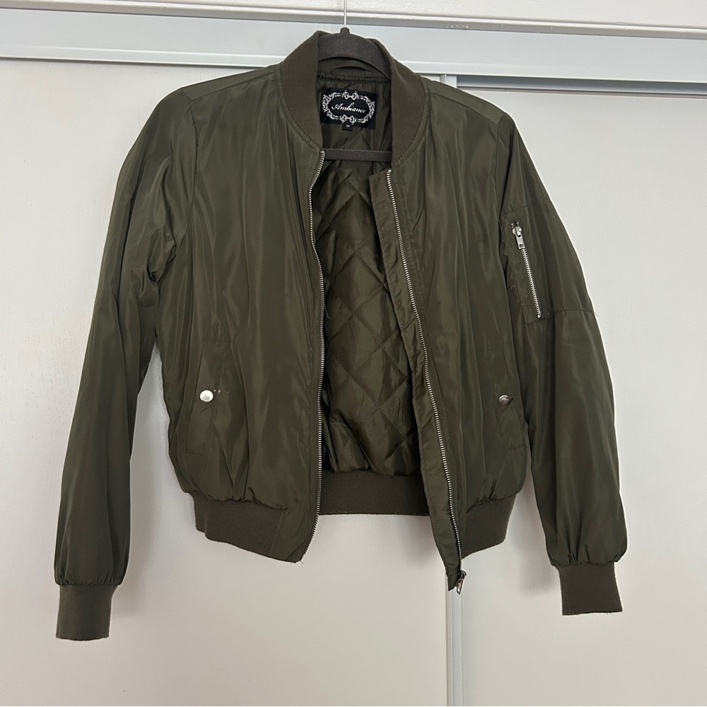Olive Green Bomber Jacket